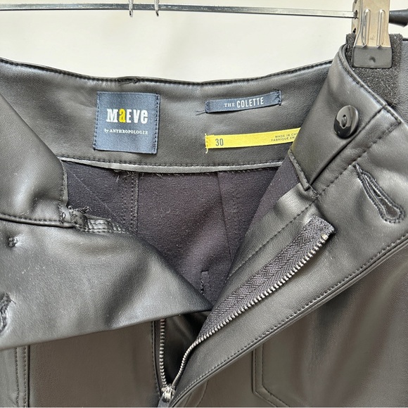 ANTHROPOLOGIE The Colette Cropped Wide-Leg Faux Leather Pants by Maeve - Picture 10 of 11